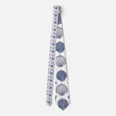 Nautical Seashells Custom Necktie Stropdas (Achterkant)