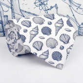 Nautical Seashells Custom Necktie Stropdas