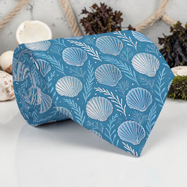 Nautical Seashells Custom Necktie Stropdas