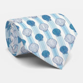 Nautical Seashells Custom Necktie Stropdas (Opgerold)