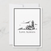 Nautical Seaside Beach Wedding Save The Date (Achterkant)