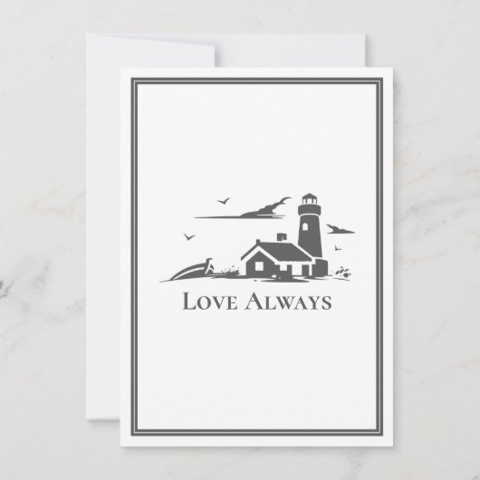 Nautical Seaside Beach Wedding Save The Date (Achterkant)
