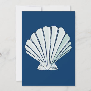 Nautical Seaside Shell Baby shower Kaart