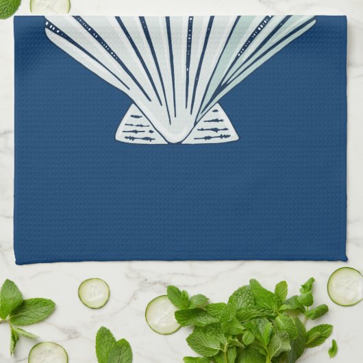 Nautical Seaside Shell Theedoek (Gevouwen)