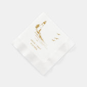 Nautical Seaside Vuurtoren Gouden Bruiloft Servet (Hoek)