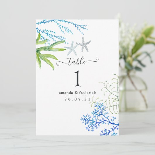 Nautical Seaweed Kaart (Staand voorkant)