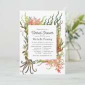 Nautical Seaweed Virtual Shower Kaart (Staand voorkant)