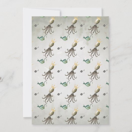 Nautical Seaweed Virtual Shower Kaart (Achterkant)