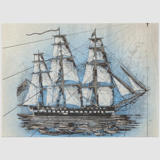 Nautical Serie Ontwerp 14 Tissuepapier (Voorkant)
