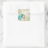Nautical Serie Ontwerp 2 Vierkante Sticker (Tas)