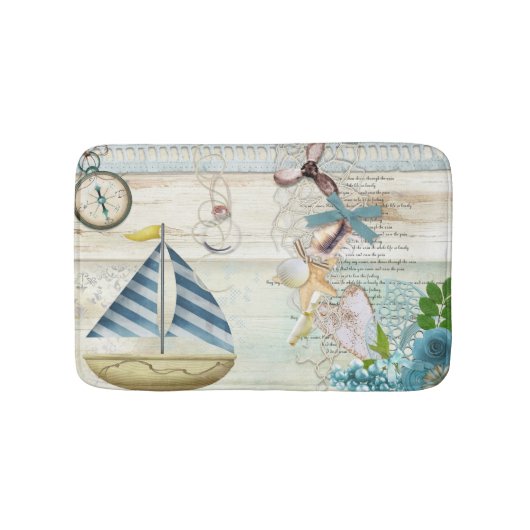 Nautical Serie Ontwerp 5 Badmat (Voorkant)