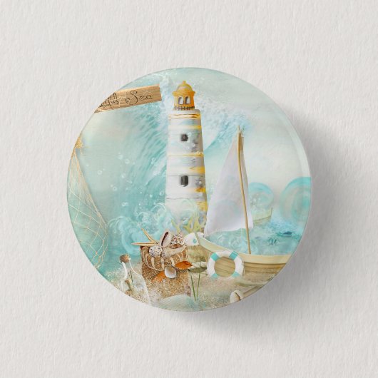 Nautical Series Design 11 Ronde Button 3,2 Cm (Voorkant)