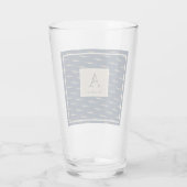 Nautical Sharks Navy Blue Sand Tan Glas (Achterkant)