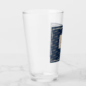 Nautical Sharks Navy Blue Sand Tan Glas (Rechts)