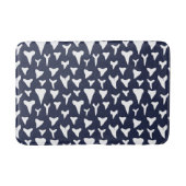 Nautical Sharks Tooth Blue en White Pattern Badmat (Voorkant)