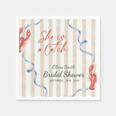 Nautical She’s a Catch Lobster Bridal Shower Servet (Voorkant)