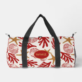 Nautical Shell Print Gym & Travel Bag Plunjezak (Voorkant)