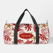 Nautical Shell Print Gym & Travel Bag Plunjezak (Achterkant)