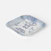 Nautical Shes Tying the Knot Bridal Shower Elegant Papieren Bordje (Gebogen)