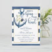 Nautical She's Tying the Knot Vrijgezellenfeest (N Kaart (Staand voorkant)