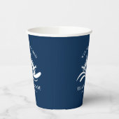 Nautical Shield Wheel Welkomstnaam Aboard Boat Papieren Bekers (Links)