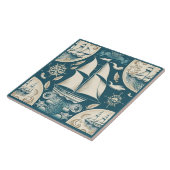 Nautical Ship and Ocean Thmed keramische kunst No1 Tegeltje (Zijkant)
