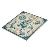 Nautical Ship and Ocean Thmed keramische kunst No1 Tegeltje (Zijkant)