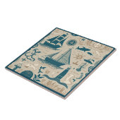 Nautical Ship and Ocean Thmed keramische kunst No1 Tegeltje (Zijkant)