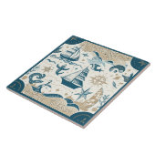 Nautical Ship and Ocean Thmed keramische kunst No1 Tegeltje (Zijkant)