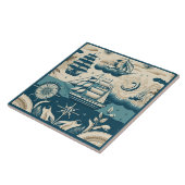 Nautical Ship and Ocean Thmed keramische kunst No1 Tegeltje (Zijkant)