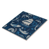 Nautical Ship and Ocean Thmed keramische kunst No4 Tegeltje (Zijkant)