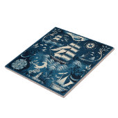 Nautical Ship and Ocean Thmed keramische kunst No6 Tegeltje (Zijkant)