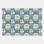 Nautical Ship and Ocean Thmed Patroon No14 Inpakpapier Vel (Voorkant)