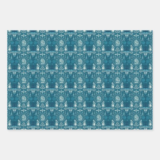 Nautical Ship and Ocean Thmed Patroon No2 Inpakpapier Vel (Voorkant 3)