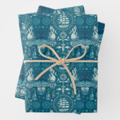 Nautical Ship and Ocean Thmed Patroon No2 Inpakpapier Vel (In situ)