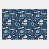 Nautical Ship and Ocean Thmed Patroon No4 Inpakpapier Vel (Voorkant 2)
