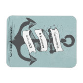 Nautical Ship Boat Anchor Wedding Save Magneet (Horizontaal)