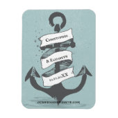 Nautical Ship Boat Anchor Wedding Save Magneet (Verticaal)