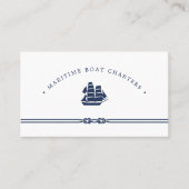 Nautical Ship | Boat-handvest Visitekaartje (Voorkant)
