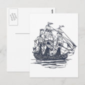 Nautical Ship Briefkaart (Voorkant / Achterkant)