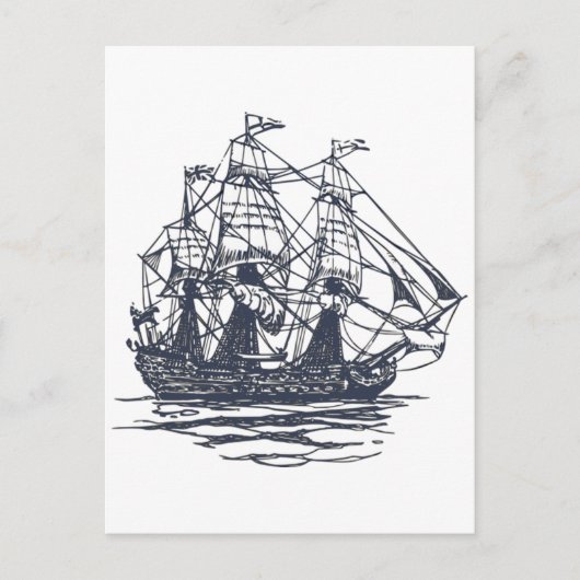 Nautical Ship Briefkaart (Voorkant)