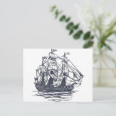 Nautical Ship Briefkaart (Staand voorkant)