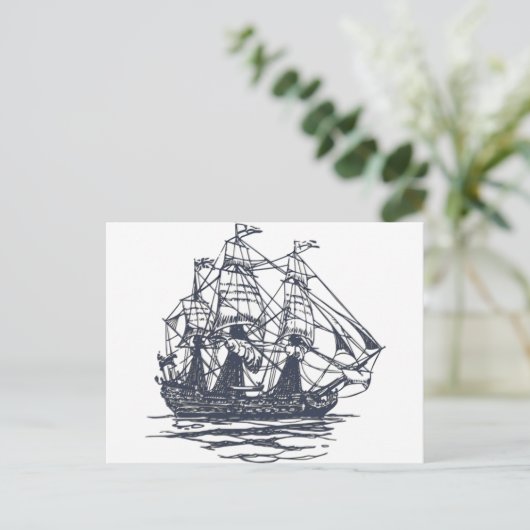 Nautical Ship Briefkaart (Staand voorkant)