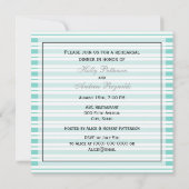 Nautical Ship Lt Blu Wht Stripe #2 S repetitie Din Kaart (Achterkant)