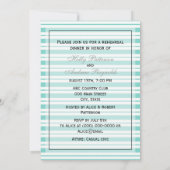 Nautical Ship Lt Blu Wht Stripe #2 V repetitie Din Kaart (Achterkant)