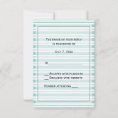 Nautical Ship Lt Blue White Stripe #2 V RSVP Kaartje (Achterkant)