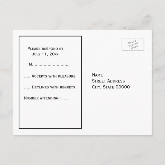 Nautical Ship Lt Blue White Stripe RSVP Uitnodiging Briefkaart (Achterkant)