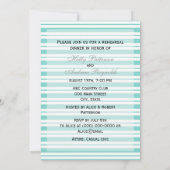 Nautical Ship Lt Blue White Stripe V Rehearsal Din Kaart (Achterkant)