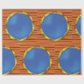 Nautical Ship Porthole Window with Blue Water Cadeaupapier (Vlak)