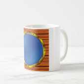 Nautical Ship Porthole Window with Blue Water Koffiemok (Voorkant rechts)